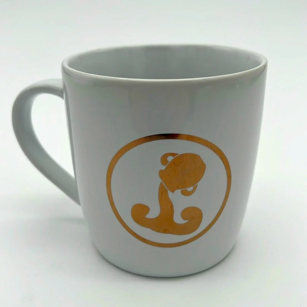 Aquarius Zodiac Cup Mug - White Ceramic with Black and Gold Lettering - Picture 2 of 9